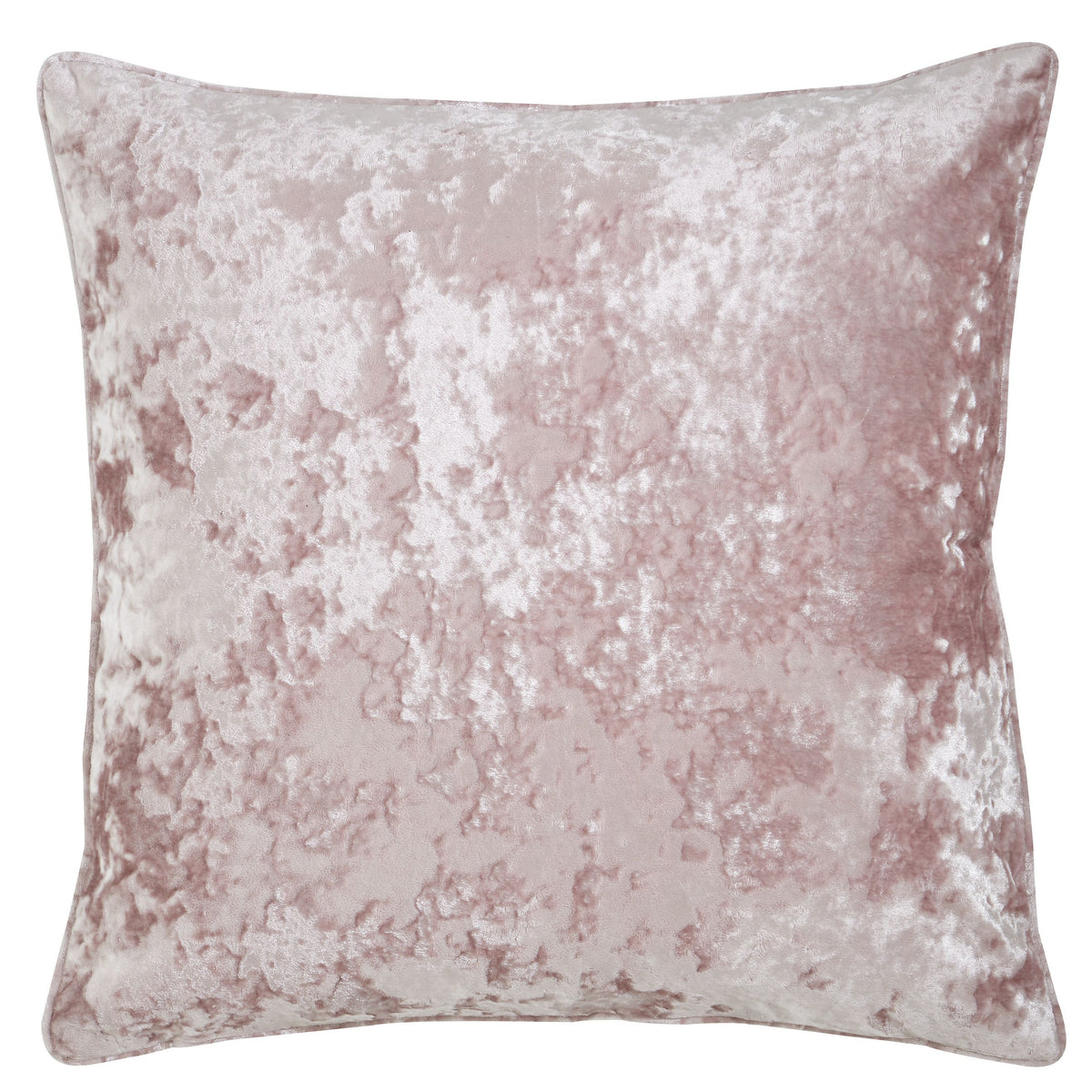 Catherine Lansfield Living Crushed Velvet 45x45cm Cushion Blush Pink