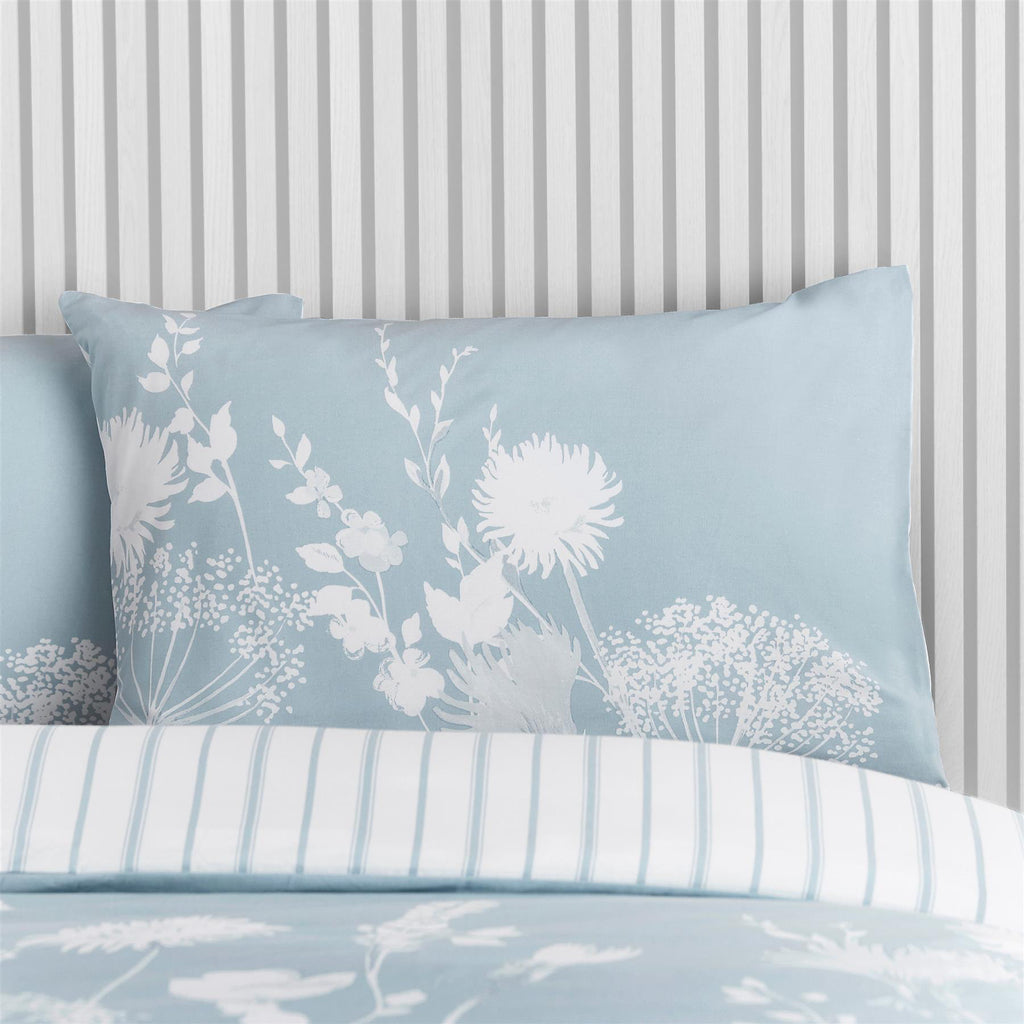 Catherine Lansfield Blue Meadowsweet Floral Reversible Duvet Cover Set