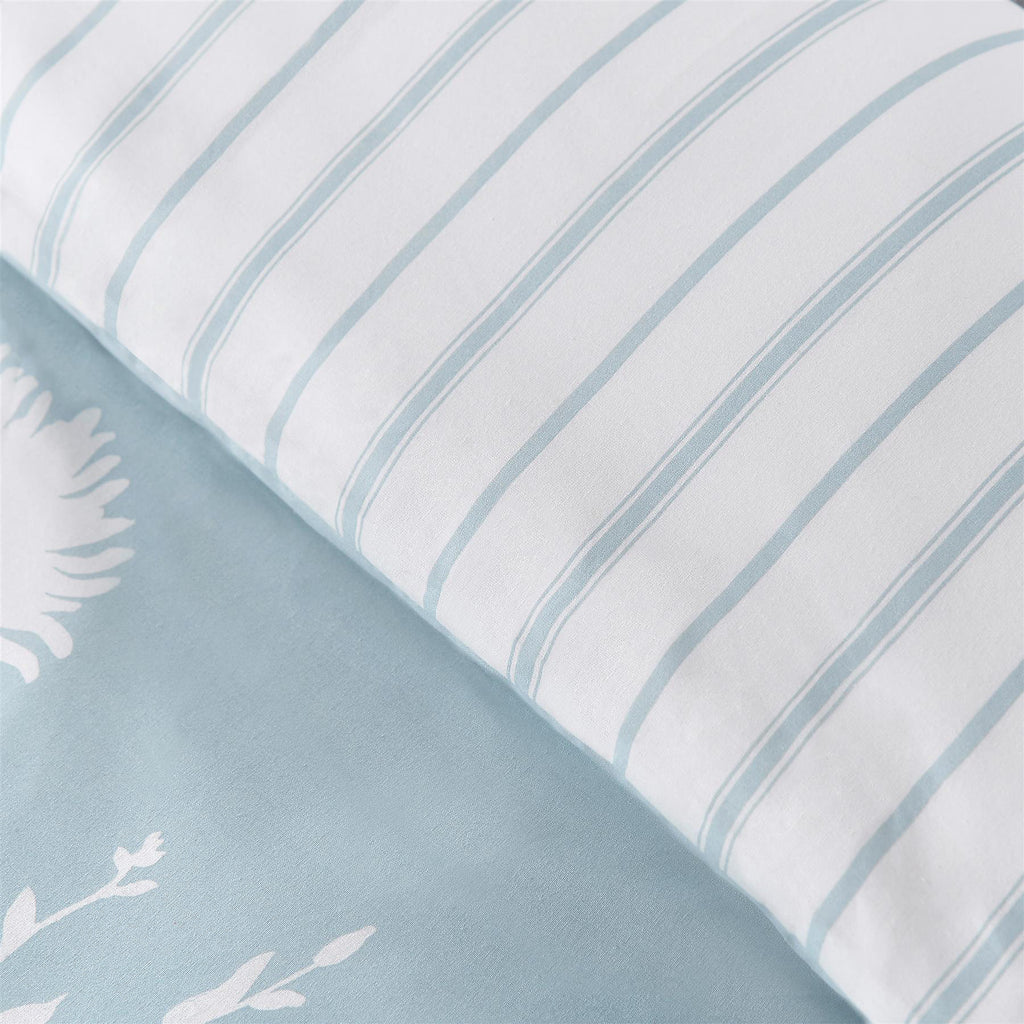 Catherine Lansfield Blue Meadowsweet Floral Reversible Duvet Cover Set