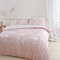 Catherine Lansfield Blush Pink Meadowsweet Floral Reversible Duvet Cover Set