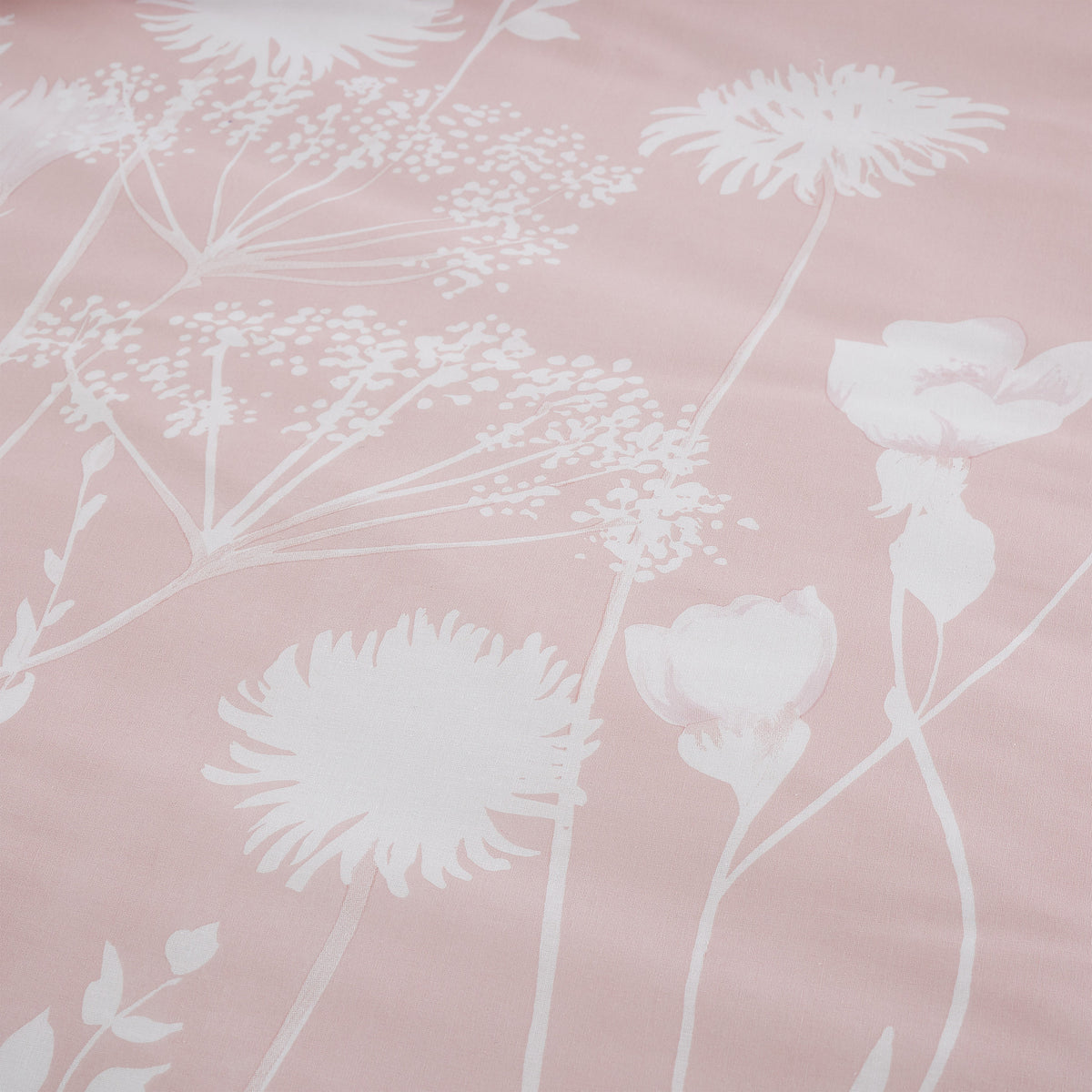 Catherine Lansfield Blush Pink Meadowsweet Floral Reversible Duvet Cover Set