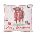 Catherine Lansfield Merry Christmoo Soft Touch 45x45cm Cushion Natural