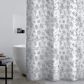 Catherine Lansfield Mirabelle Floral Shower Curtain Panel in Grey 180 x 180cm
