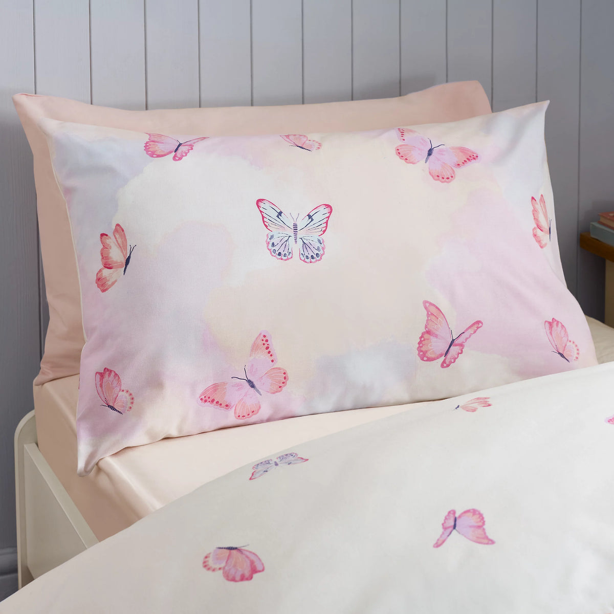 Catherine Lansfield Ombre Butterflies Duvet Cover Set