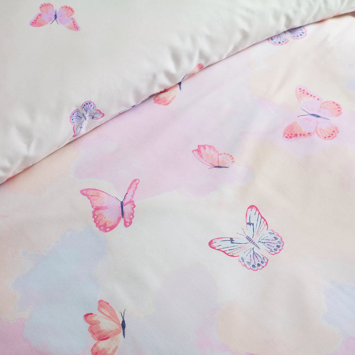 Catherine Lansfield Ombre Butterflies Duvet Cover Set