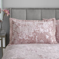 Catherine Lansfield Crushed Velvet Quilted Pillowcases Blush Pink – Pair