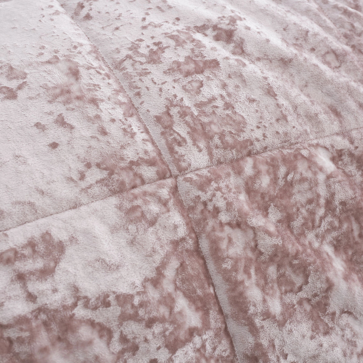 Catherine Lansfield Crushed Velvet Quilted Pillowcases Blush Pink – Pair