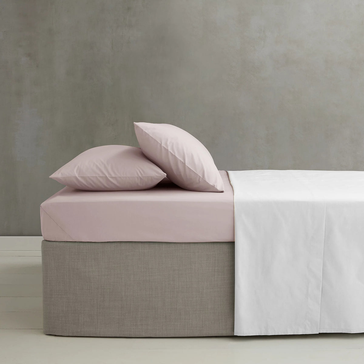 Catherine Lansfield Easy Iron Percale Standard Pillowcase Pair Blush Pink
