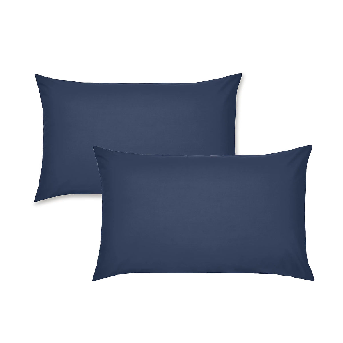 Catherine Lansfield Easy Iron Percale Standard Pillowcase Pair Navy Blue