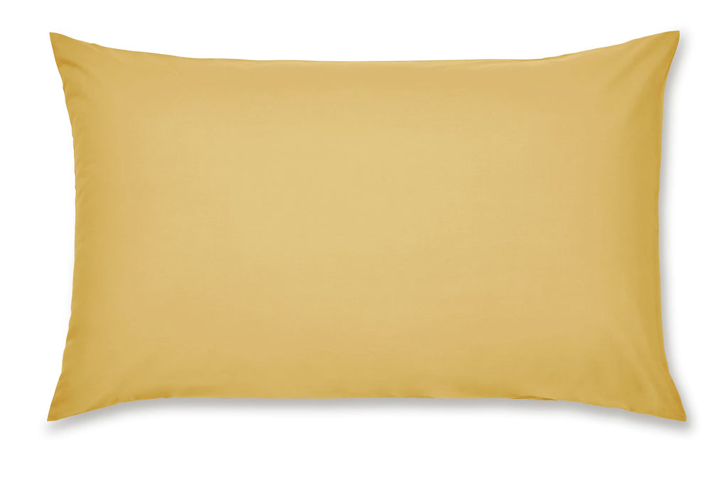 Catherine Lansfield Easy Iron Percale Standard Pillowcase Pair Ochre