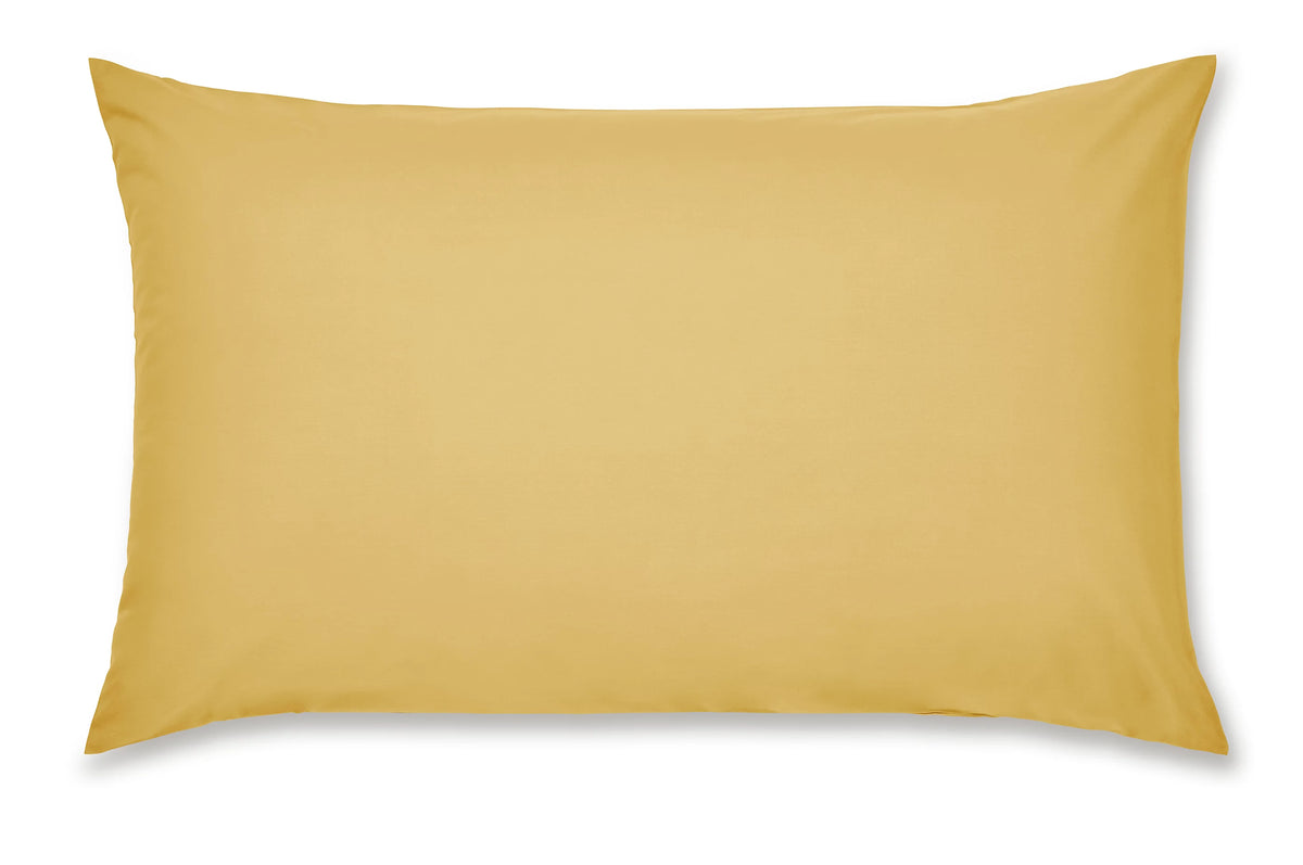 Catherine Lansfield Easy Iron Percale Standard Pillowcase Pair Ochre