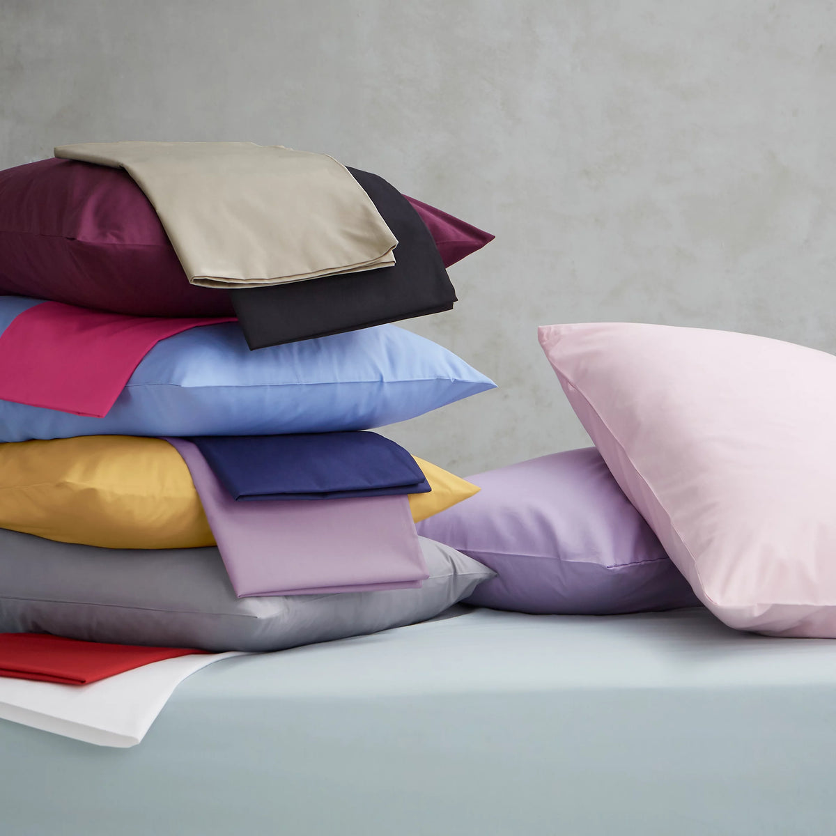 Catherine Lansfield Easy Iron Percale Standard Pillowcase Pair Ochre