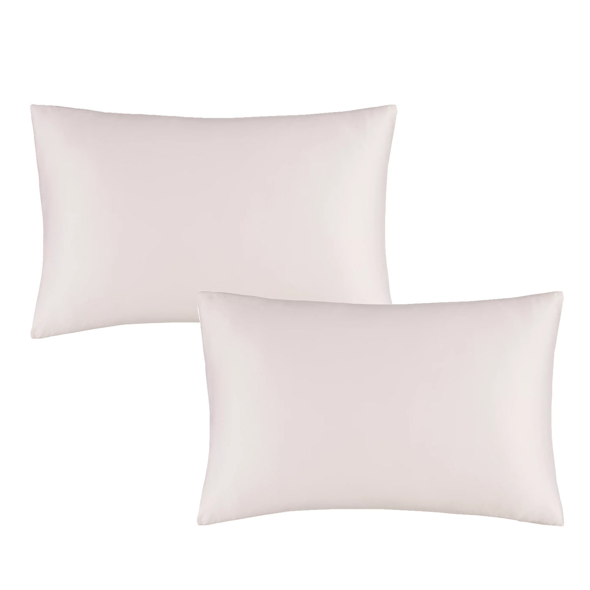 Catherine Lansfield Silky Soft Satin Standard Pillowcase Pair Blush Pink