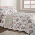Catherine Lansfield Green Pinsonic Patchwork Quilted 220x230cm Bedspread