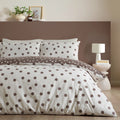 Catherine Lansfield Polka Dot Reversible Duvet Cover Set Chocolate