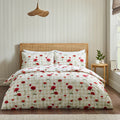 Catherine Lansfield Poppy Floral Reversible Duvet Cover Set Red