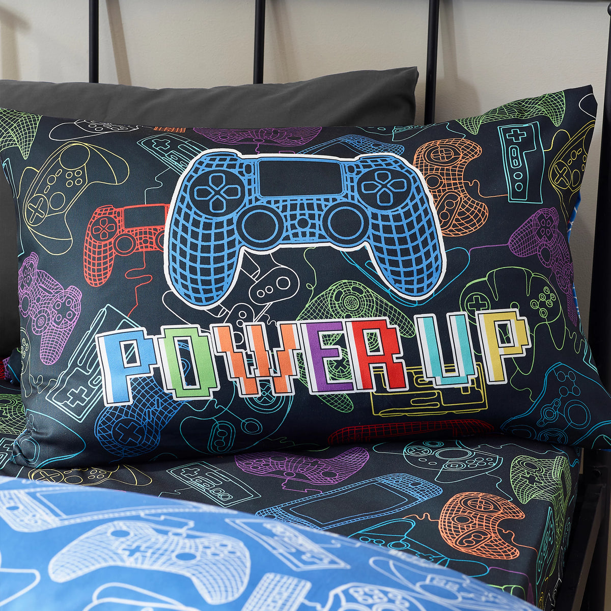 Catherine Lansfield Power Up Gamer So Soft Duvet Cover Set in Black