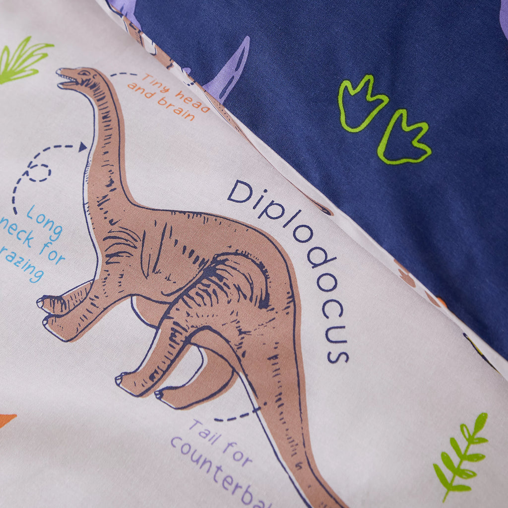 Catherine Lansfield Prehistoric Dinosaurs Reversible Eyelet Curtains 66 x 72 Inch
