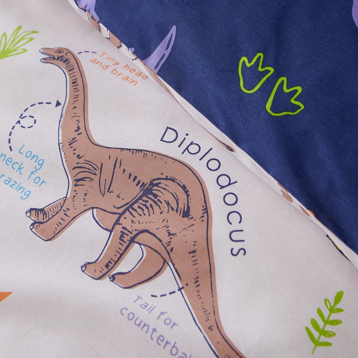 Catherine Lansfield Prehistoric Dinosaurs Reversible Eyelet Curtains 66 x 72 Inch