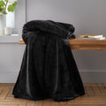 Catherine Lansfield Black Raschel Soft Velvet Touch
