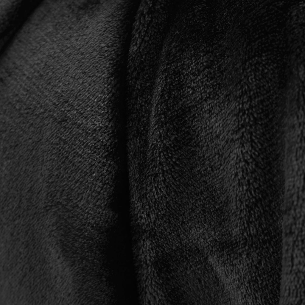 Catherine Lansfield Black Raschel Soft Velvet Touch