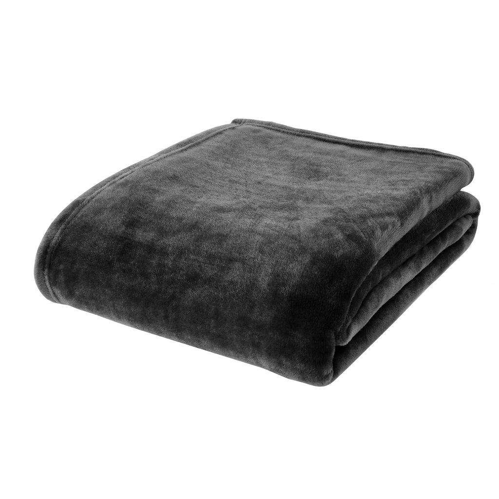 Catherine Lansfield Black Raschel Soft Velvet Touch