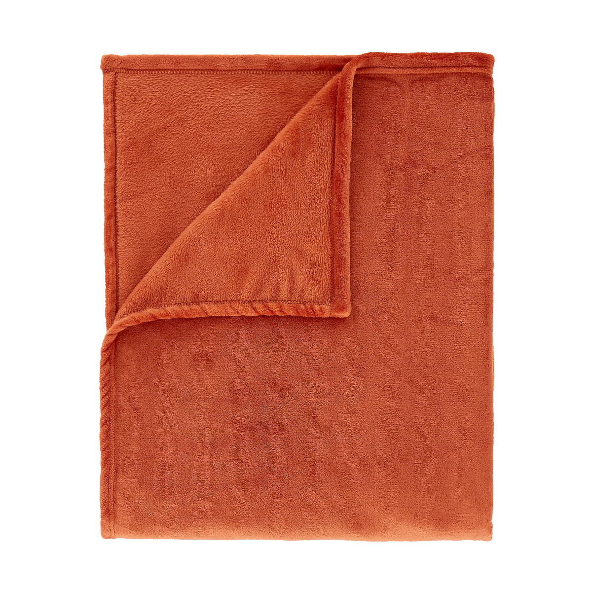 Catherine Lansfield Burnt Orange Raschel Soft Velvet Touch