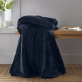 Catherine Lansfield Navy Blue Raschel Soft Velvet Touch