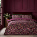 Catherine Lansfield Plum Richmond Floral Reversible Duvet Cover Set