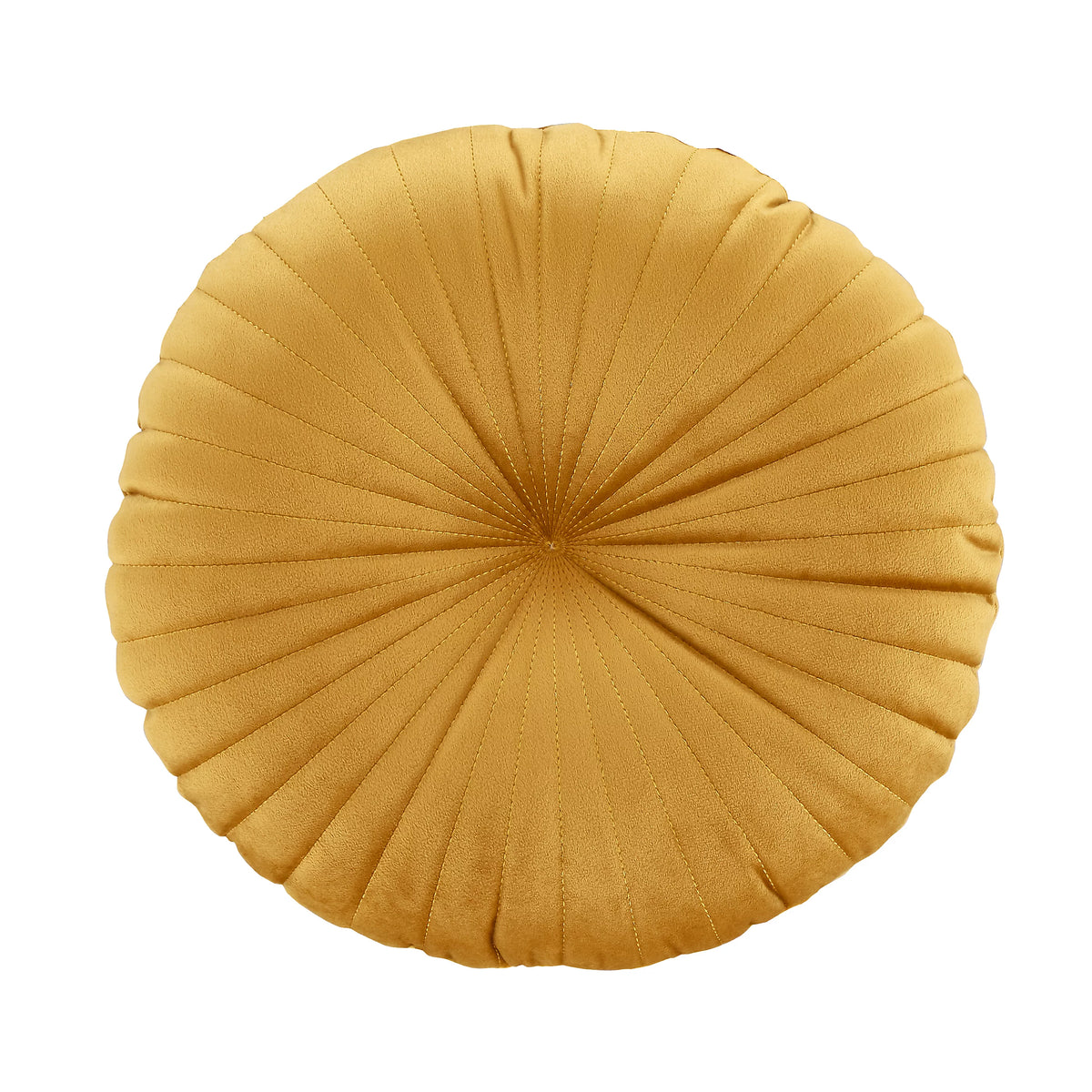 Catherine Lansfield Round Cushion Soft Touch 40x40cm Cushion Mustard Yellow