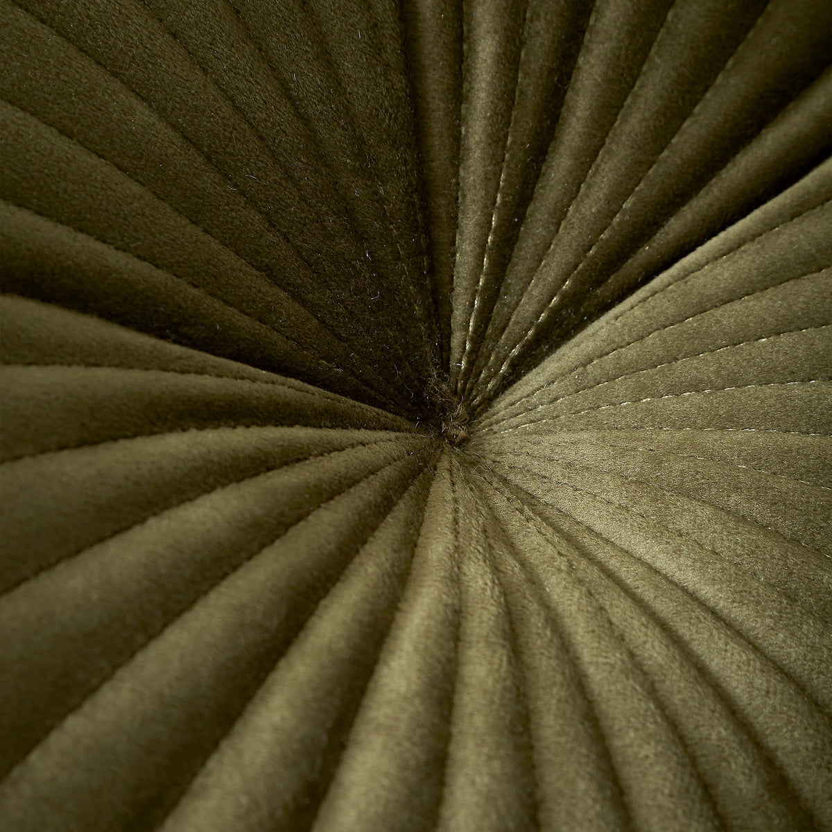 Catherine Lansfield Round Cushion Soft Touch 40x40cm Cushion Olive Green
