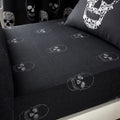 Catherine Lansfield Skulls Fitted Sheet in Grey