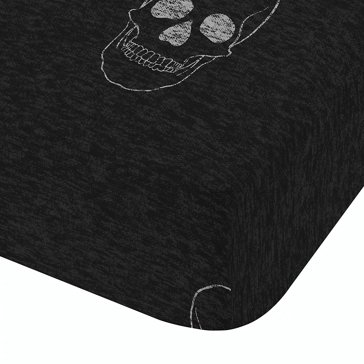 Catherine Lansfield Skulls Fitted Sheet in Grey
