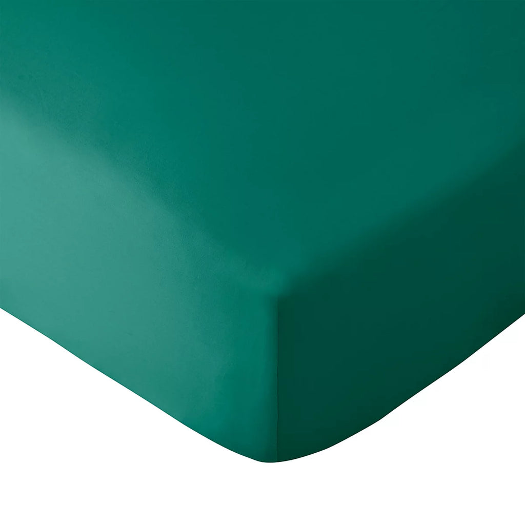 Catherine Lansfield So Soft Non-Iron Fitted Sheet in Teal Green