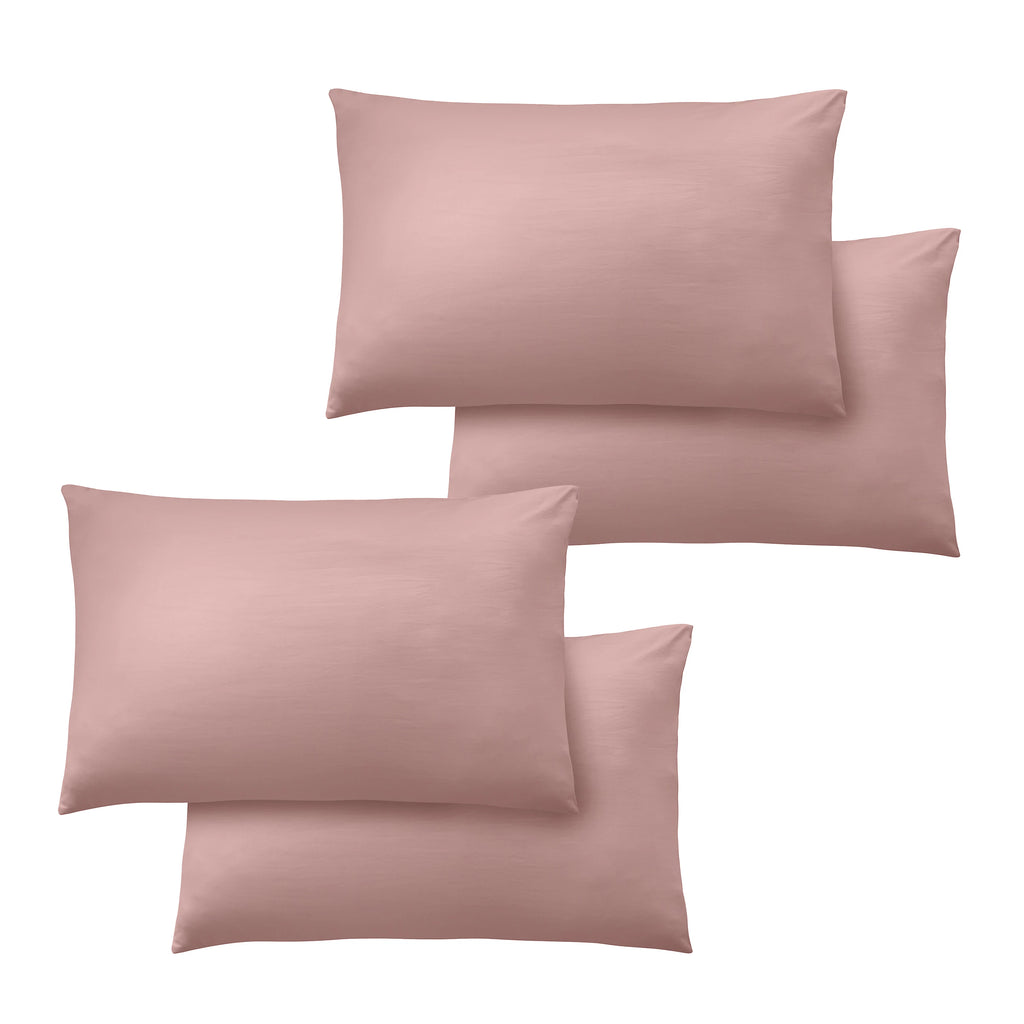 Catherine Lansfield So Soft Non-Iron Standard Pack of 4 Pillowcases Blush Pink