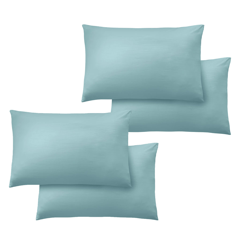 Catherine Lansfield So Soft Non-Iron Standard Pack of 4 Pillowcases Duck Egg Blue