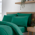 Catherine Lansfield So Soft Non-Iron Standard Pack of 4 Pillowcases in Teal Green