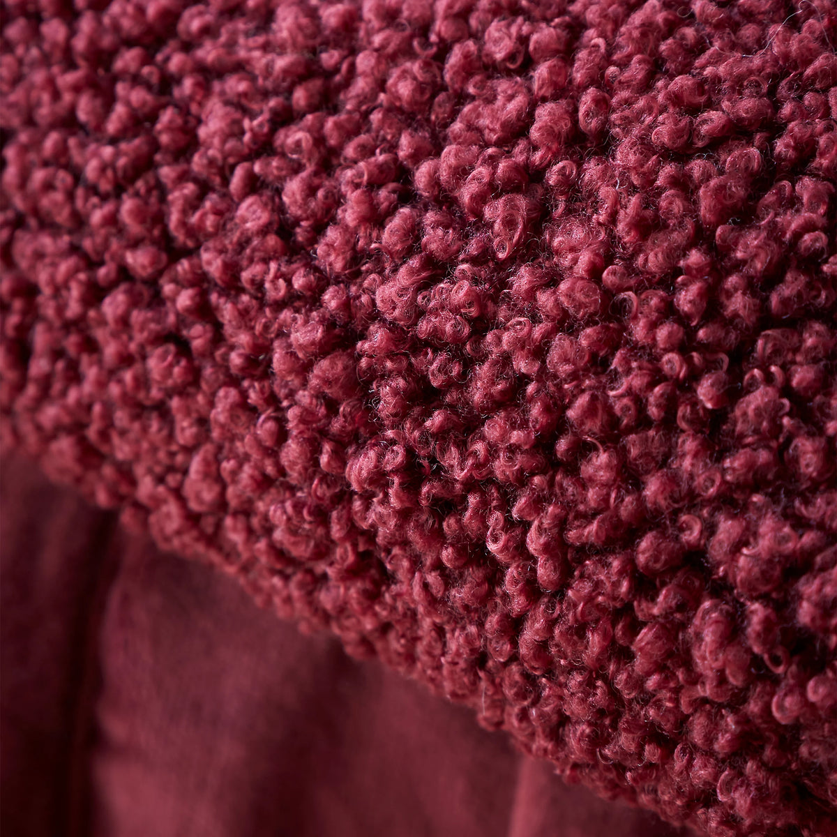 Catherine Lansfield So Soft Velvet Boucle 130x170cm Blanket Throw Damson