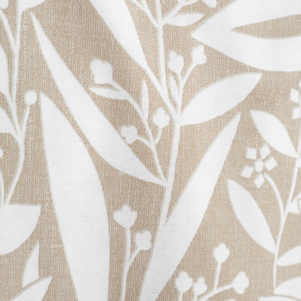 Catherine Lansfield Sorrel Leaf Reversible Duvet Cover Set Natural