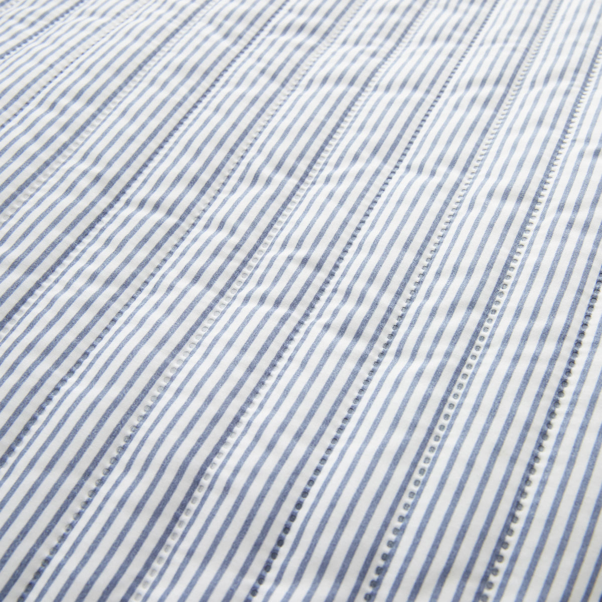 Catherine Lansfield Stripe Quilted Reversible Bedspread in Blue 220 x 230cm