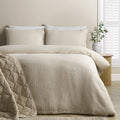 Catherine Lansfield Natural Stripe Seersucker Duvet Cover Set
