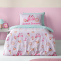Catherine Lansfield Sweet Treats Reversible Duvet Cover Set in Pink