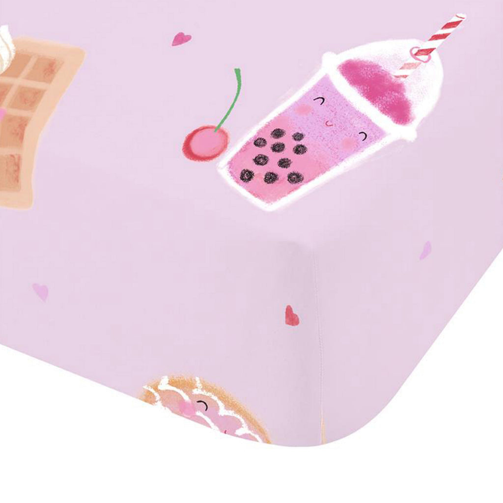 Catherine Lansfield Sweet Treats Fitted Sheet in Pink