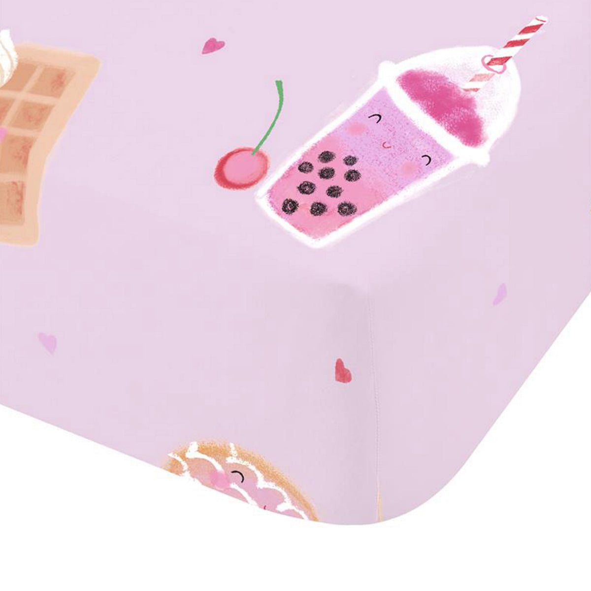Catherine Lansfield Sweet Treats Fitted Sheet in Pink