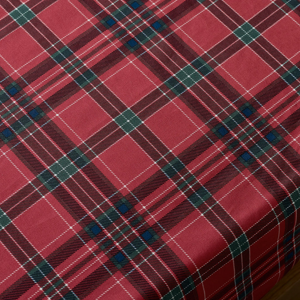 Catherine Lansfield Tartan Check Double Fitted Sheet - Red