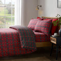 Catherine Lansfield Red Green Tartan Check Duvet Cover Set