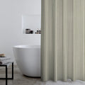Catherine Lansfield Timeless Stripe Shower Curtain in Green 80 x 180cm
