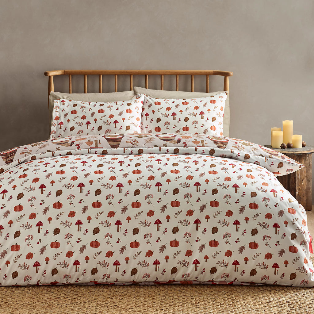 Catherine Lansfield Woodland Gonks Duvet Cover Set Natural