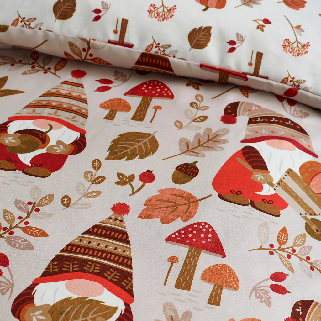 Catherine Lansfield Woodland Gonks Duvet Cover Set Natural