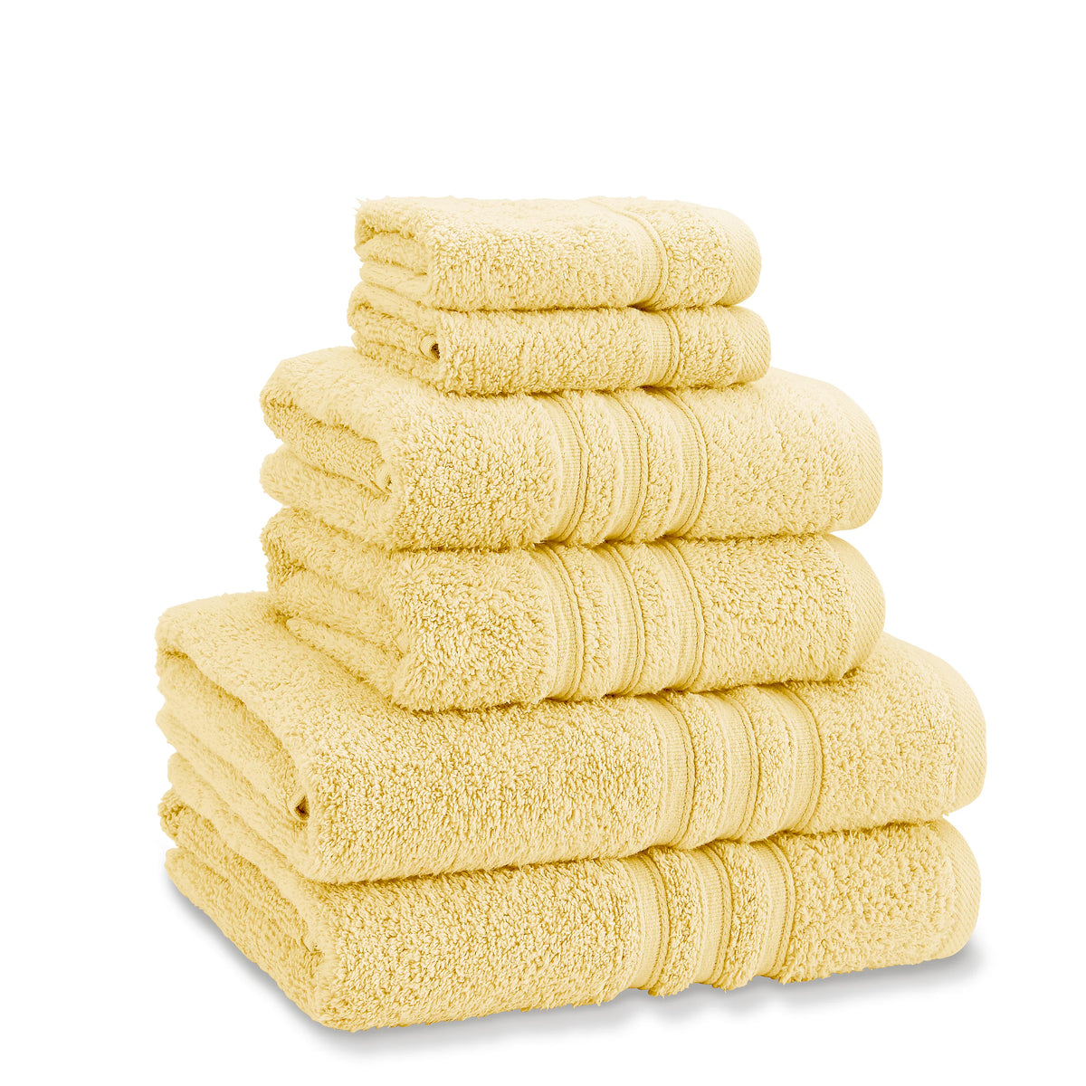 Catherine Lansfield Zero Twist 6 Piece Towel Bale Set Yellow